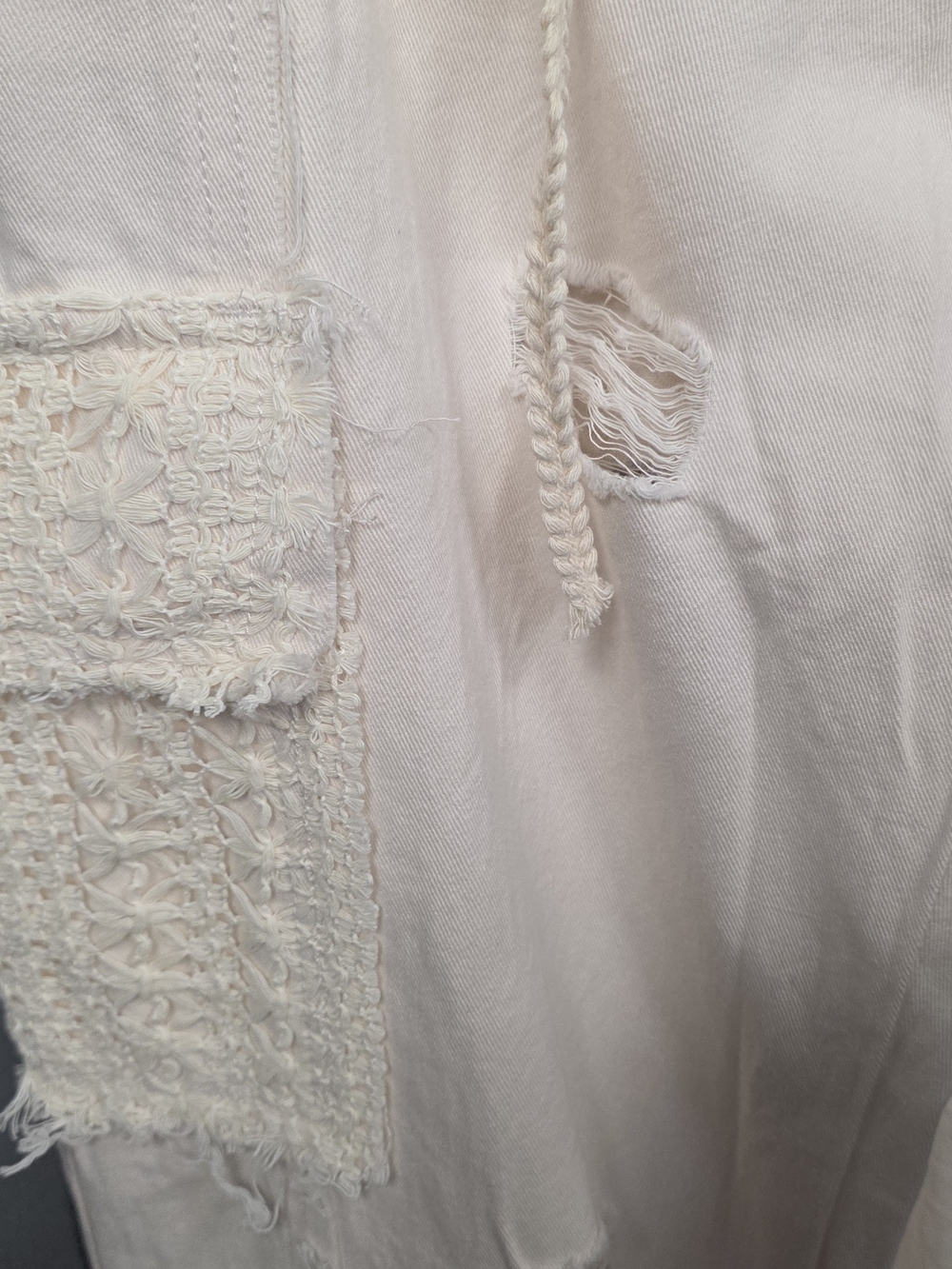 POL Cream Track Joggers with Cargo Patch Details - Picture 2 of 8